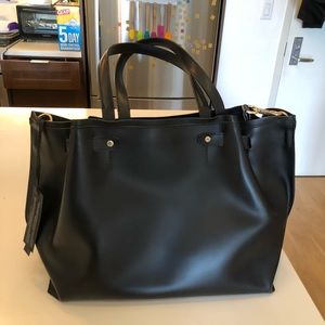 Italian black leather bag